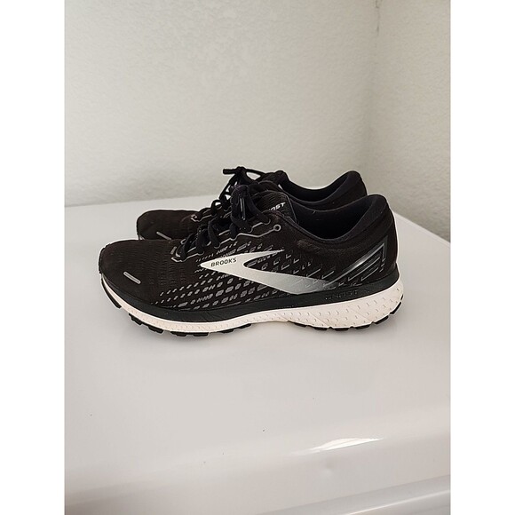 Brooks Ghost 13 Black White Womens Size 10 Running Shoes Lots Of Wear SEE - Picture 3 of 13